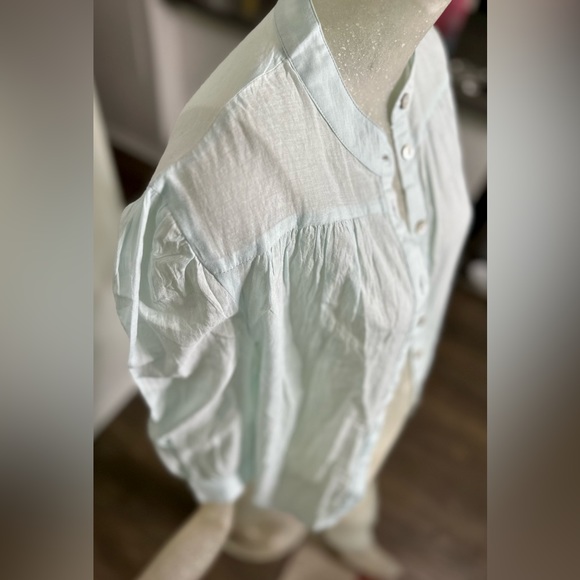 Joe’s Women’s Aurora Blue Sheer Button Up Long Sleeve Top. Size Small. NWT!!! - Picture 14 of 16